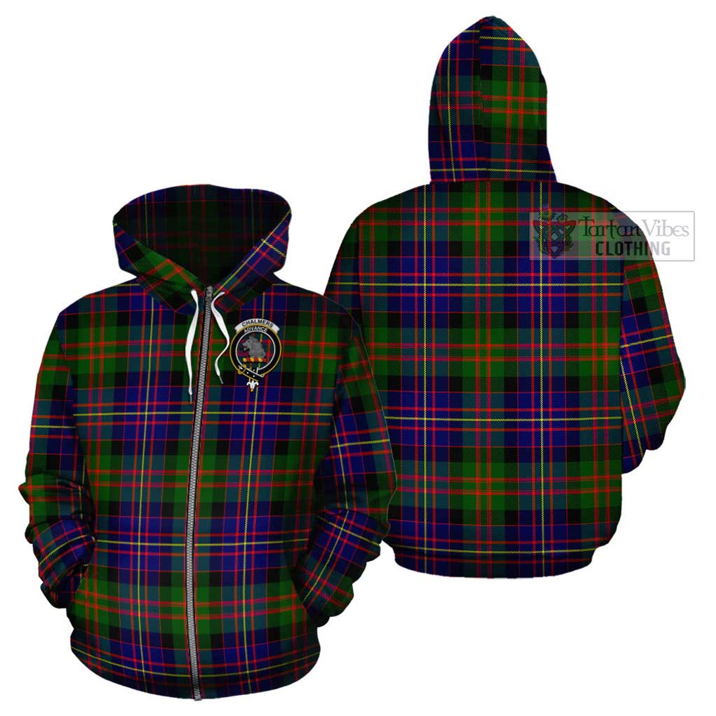Chalmers Tartan Cotton Hoodie with Family Crest - Tartan Vibes Clothing