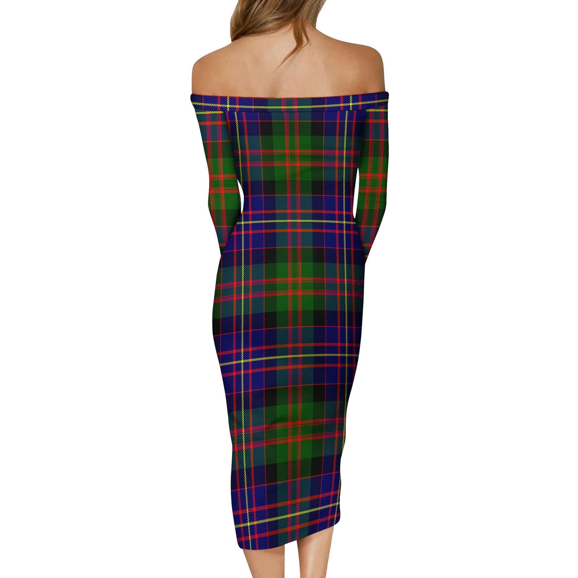 Chalmers Tartan Off Shoulder Lady Dress - Tartan Vibes Clothing