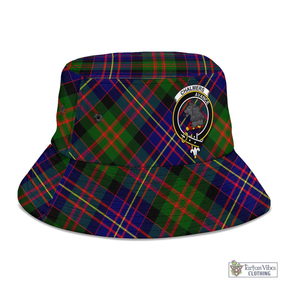 Chalmers Tartan Bucket Hat with Family Crest - Tartan Vibes Clothing