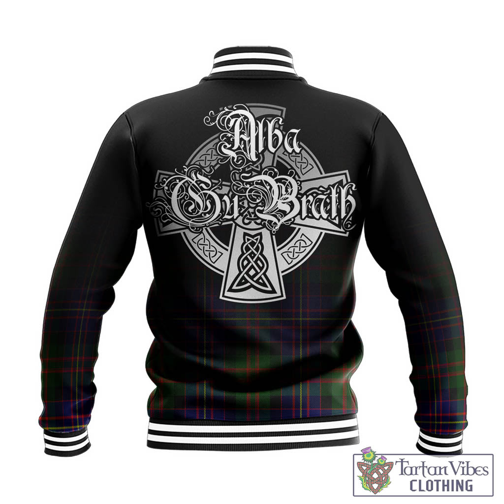 Chalmers Tartan Baseball Jacket Featuring Alba Gu Brath Family Crest Celtic Inspired - Tartan Vibes Clothing