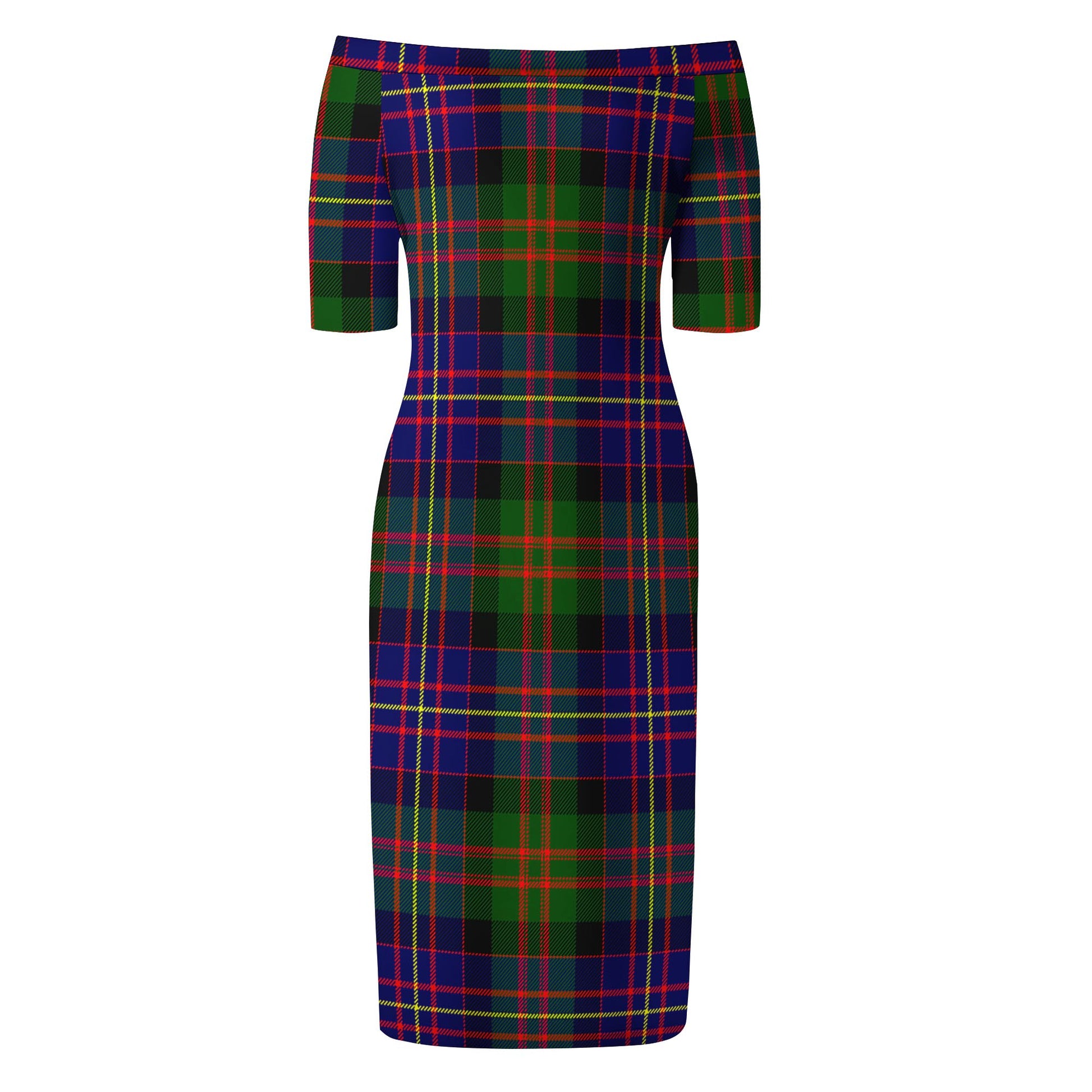 Chalmers Tartan Off Shoulder Lady Dress - Tartan Vibes Clothing