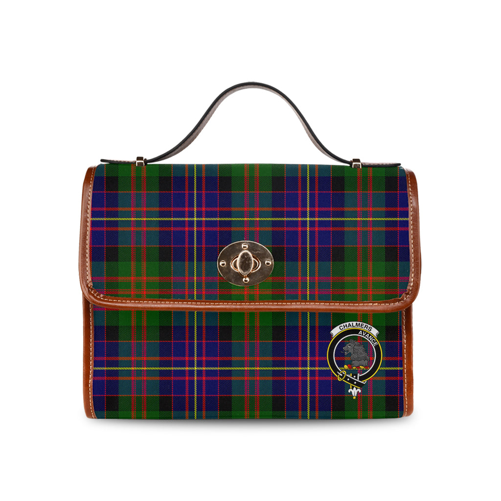 chalmers-modern-tartan-leather-strap-waterproof-canvas-bag-with-family-crest