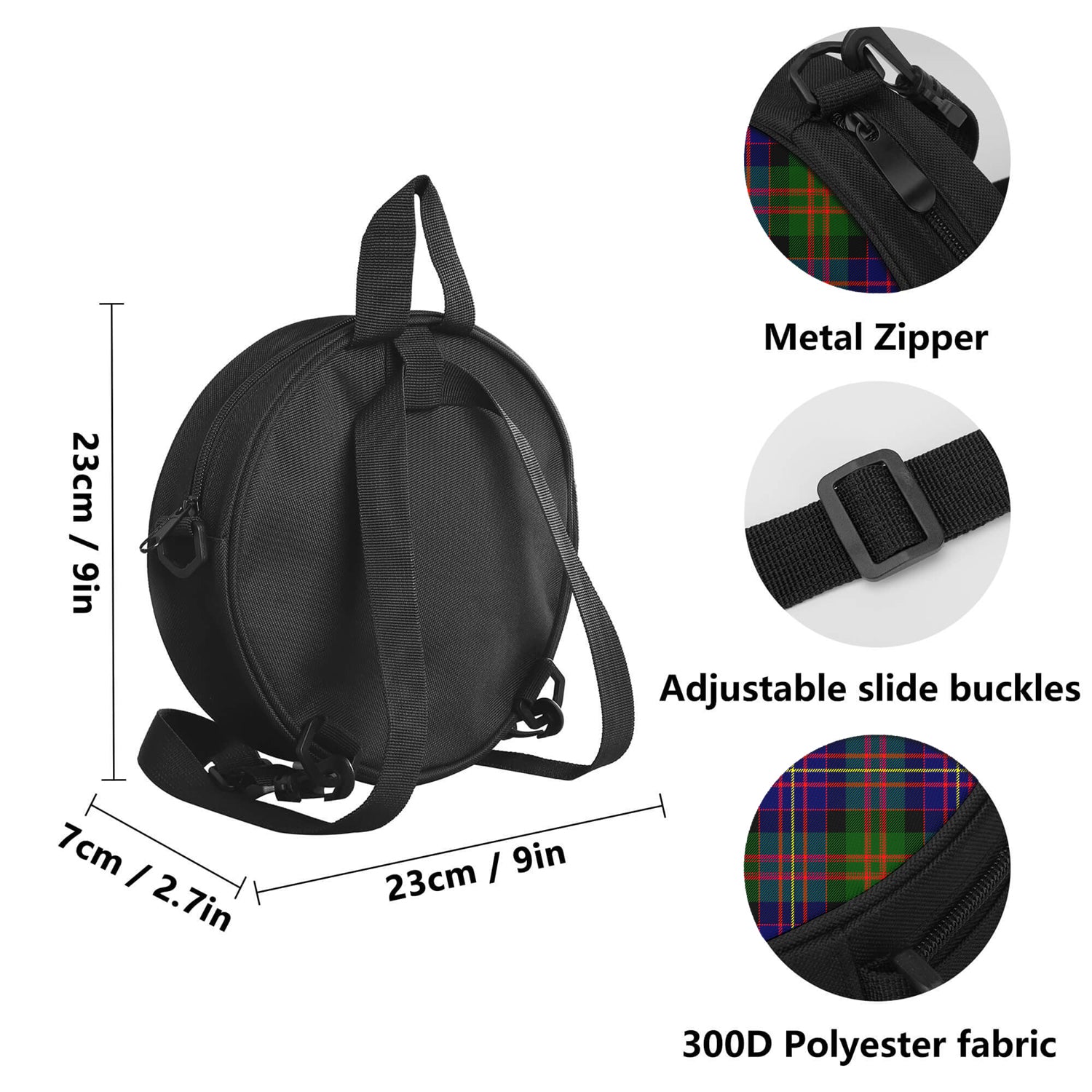 Chalmers Tartan Round Satchel Bags - Tartan Vibes Clothing