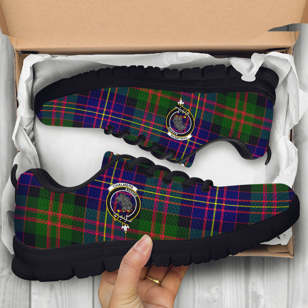 Chalmers Tartan Sneakers with Family Crest - Tartan Vibes Clothing