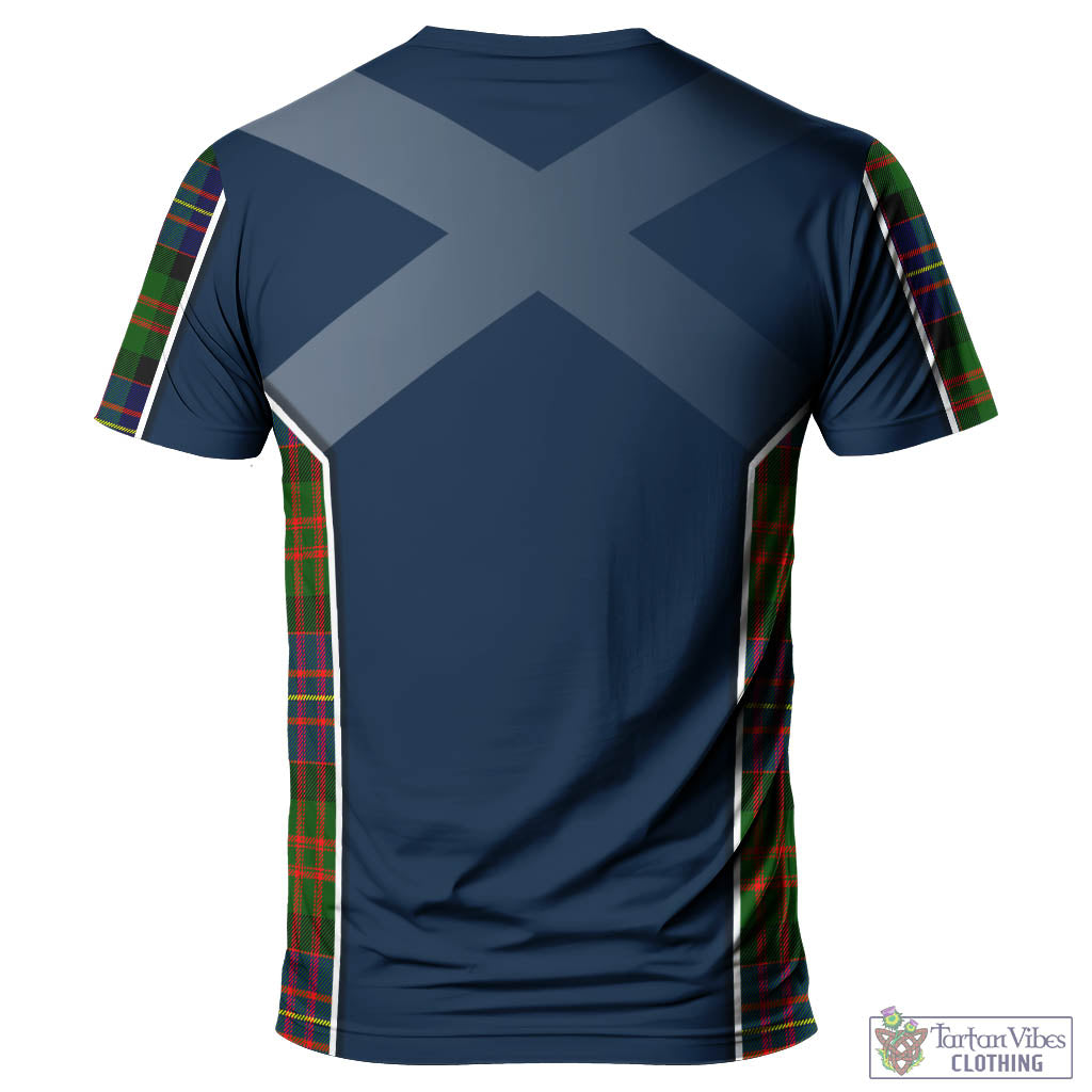 Tartan Vibes Clothing Chalmers Modern Tartan T-Shirt with Family Crest and Lion Rampant Vibes Sport Style