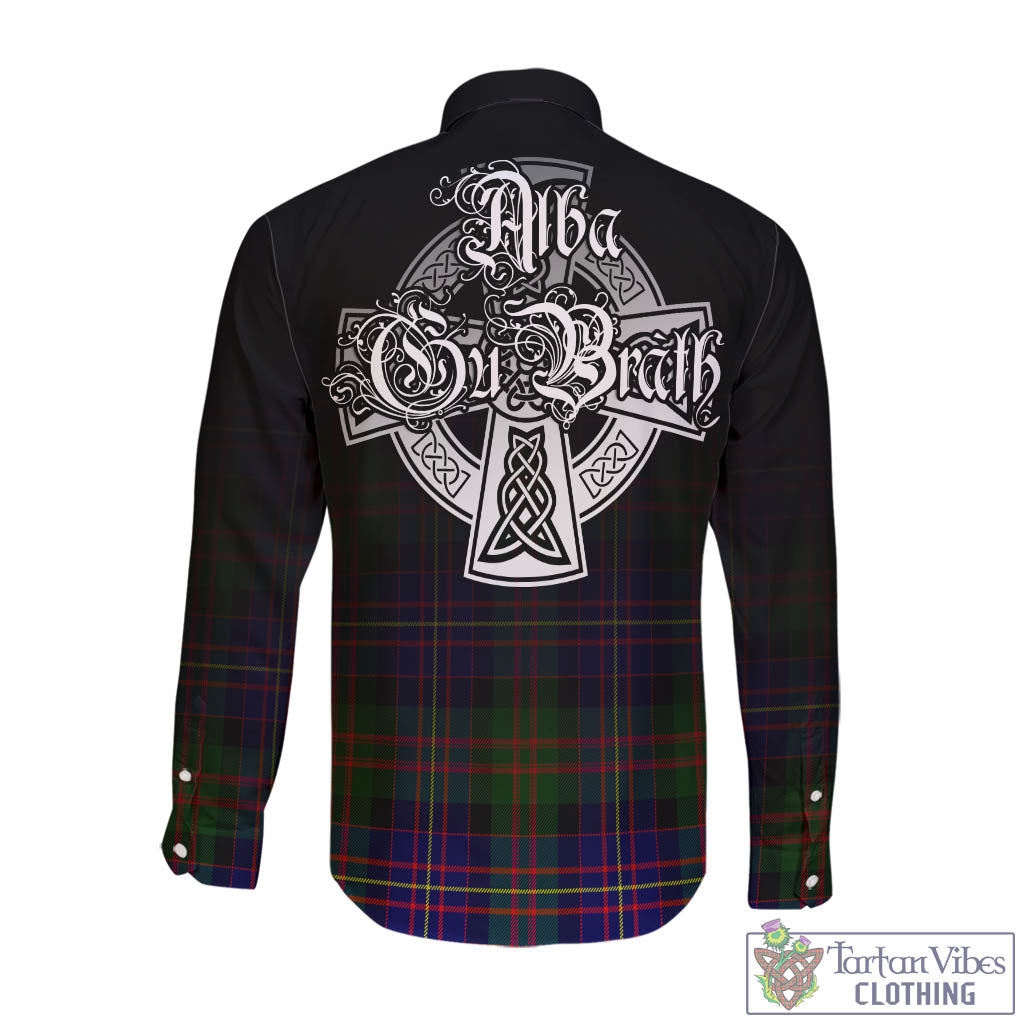 Chalmers Tartan Long Sleeve Button Up Featuring Alba Gu Brath Family Crest Celtic Inspired - Tartan Vibes Clothing
