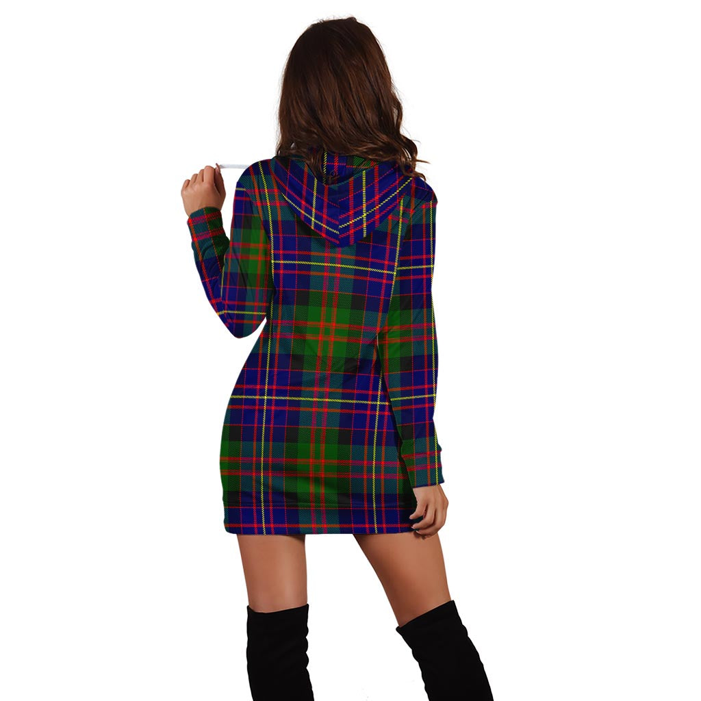 Chalmers Tartan Hoodie Dress with Family Crest - Tartan Vibes Clothing
