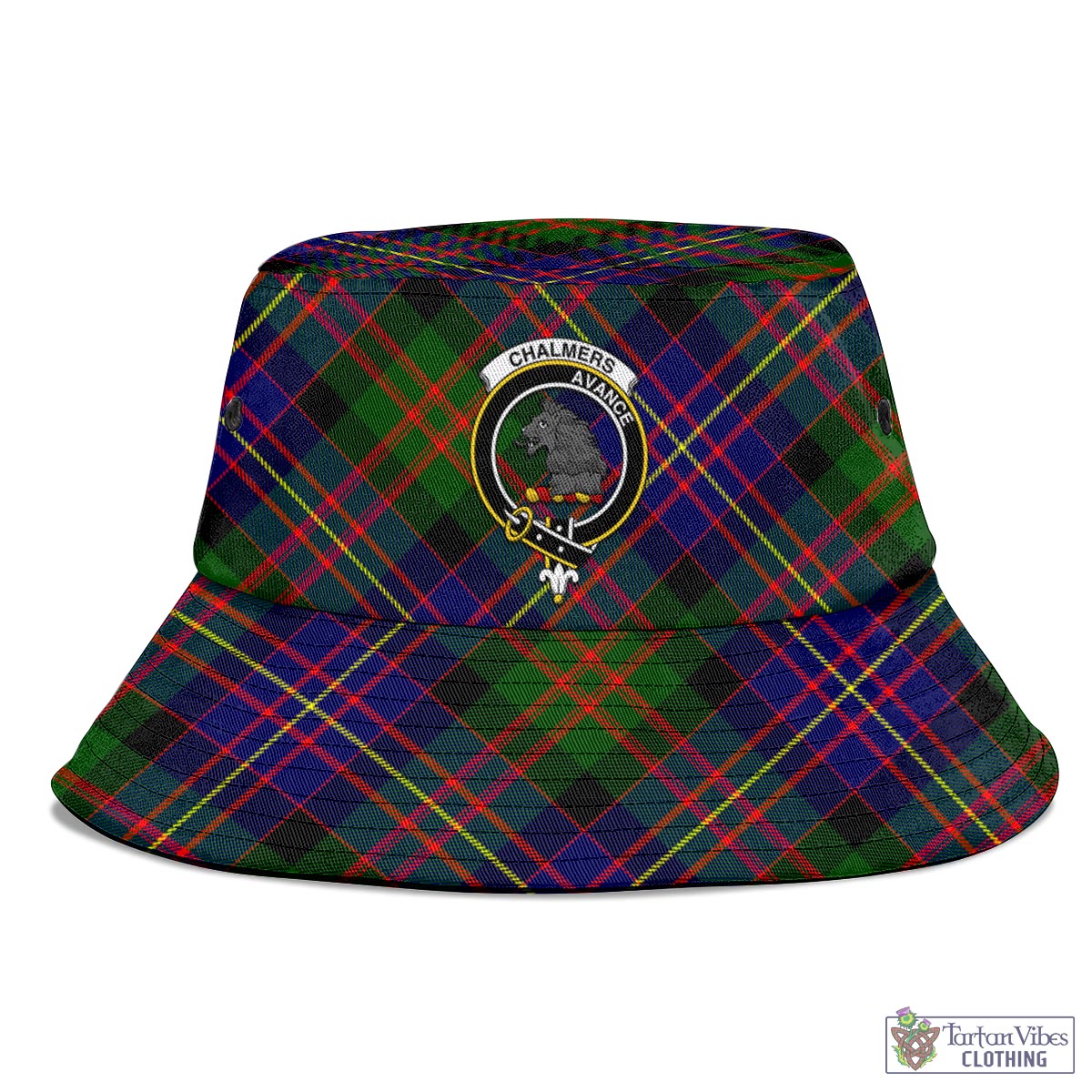 Chalmers Tartan Bucket Hat with Family Crest - Tartan Vibes Clothing