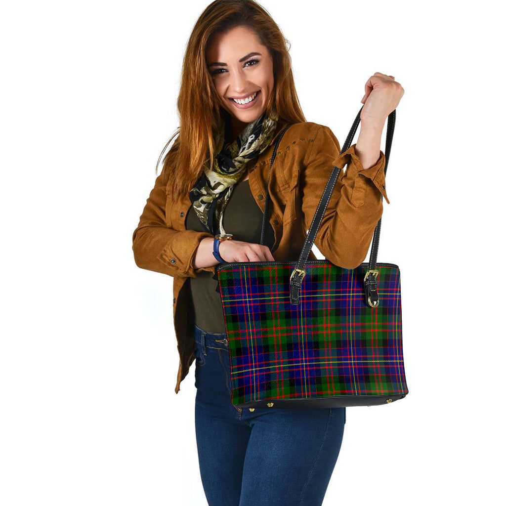 Chalmers Tartan Leather Tote Bag - Tartan Vibes Clothing