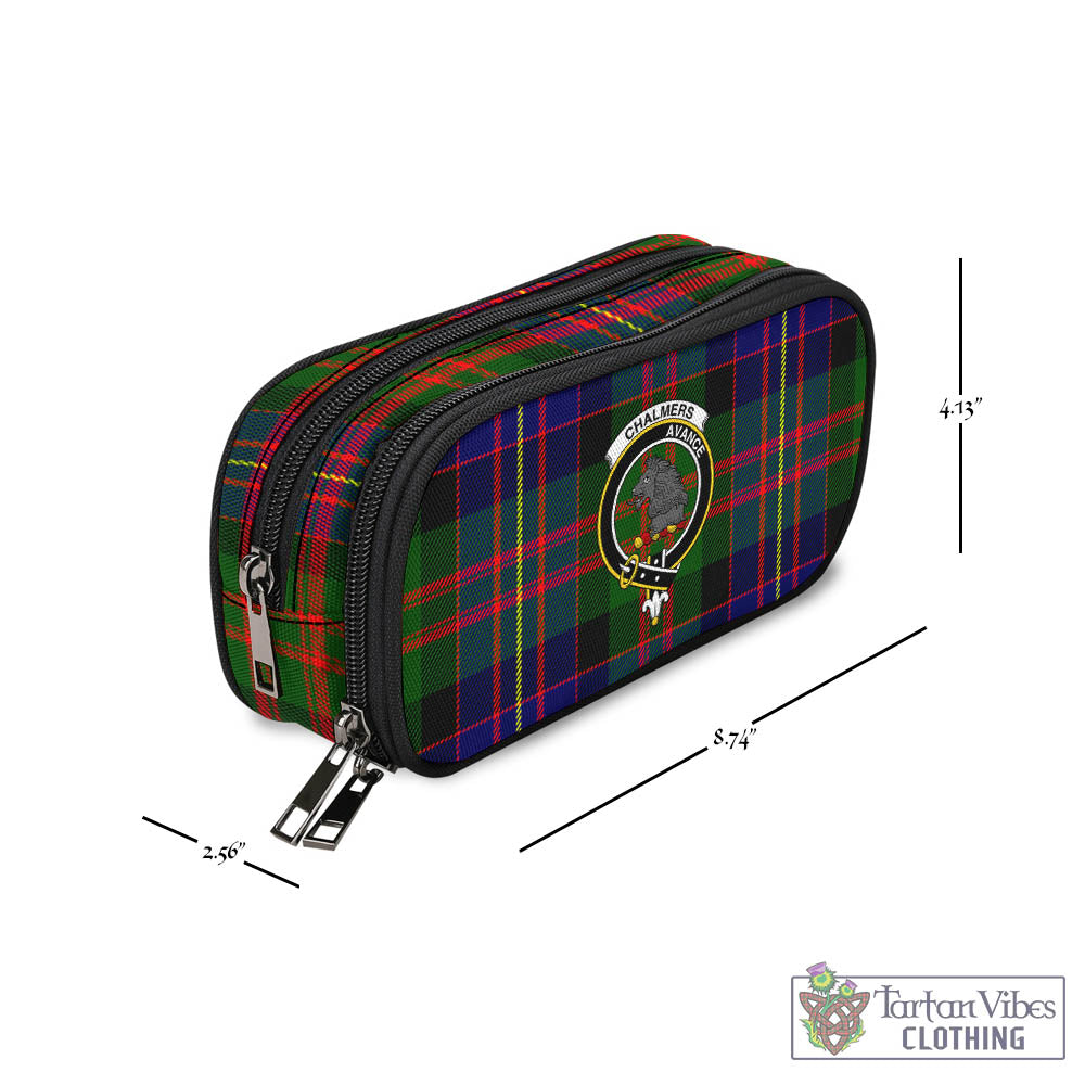 Chalmers Tartan Pen and Pencil Case with Family Crest - Tartan Vibes Clothing