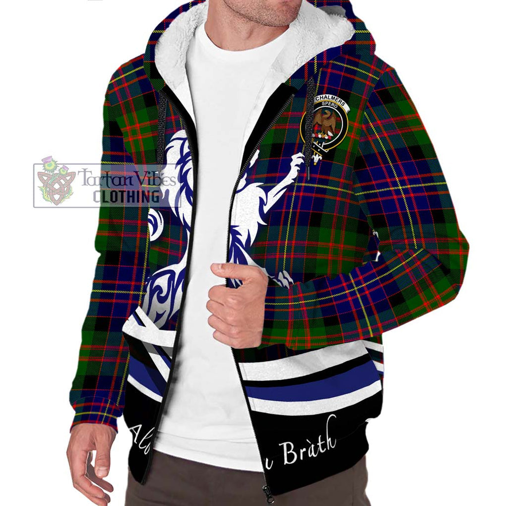 Chalmers of Balnacraig Tartan Sherpa Hoodie with Alba Gu Brath Regal Lion Emblem Unisex S - Tartanvibesclothing Shop
