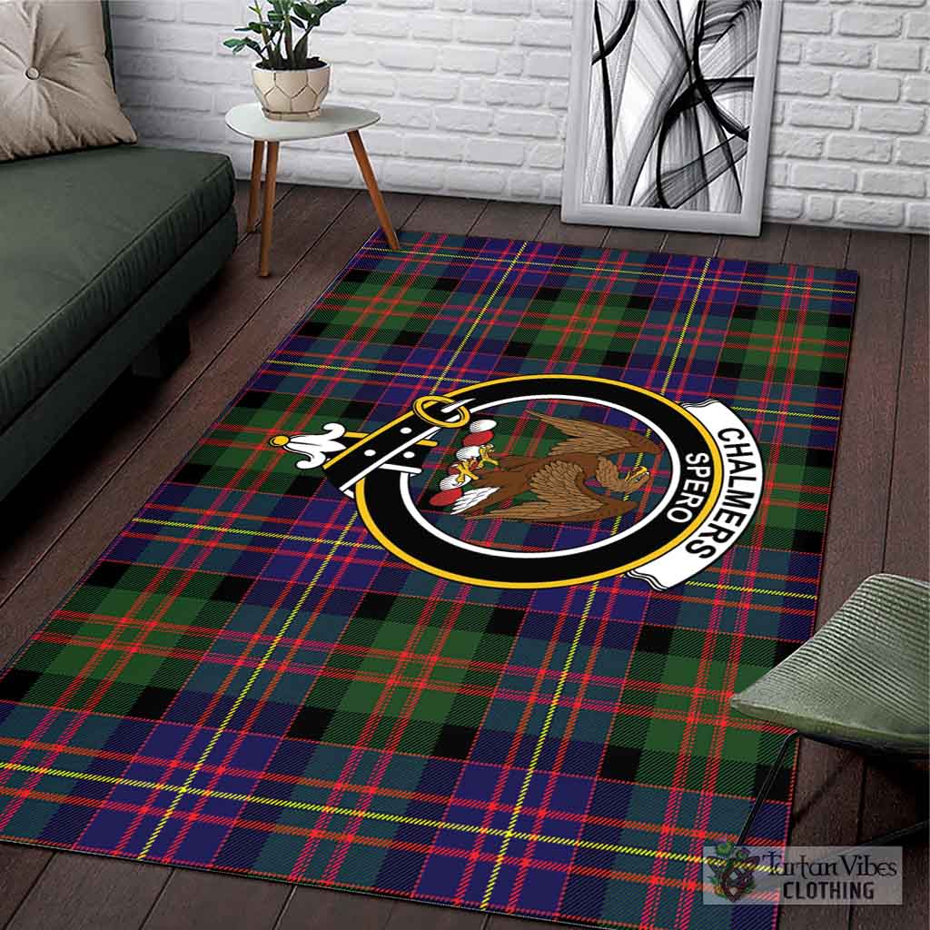 Chalmers of Balnacraig Tartan Area Rug with Family Crest L 59*86 inch (150x220 cm) - Tartan Vibes Clothing