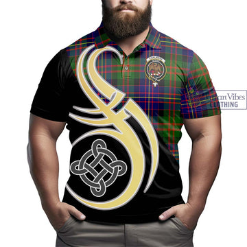 Chalmers of Balnacraig Tartan Polo Shirt with Family Crest and Celtic Symbol Style - Tartan Vibes Clothing