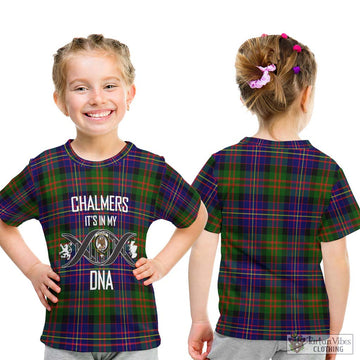Chalmers of Balnacraig Tartan Kid T-Shirt with Family Crest DNA In Me Style - Tartan Vibes Clothing