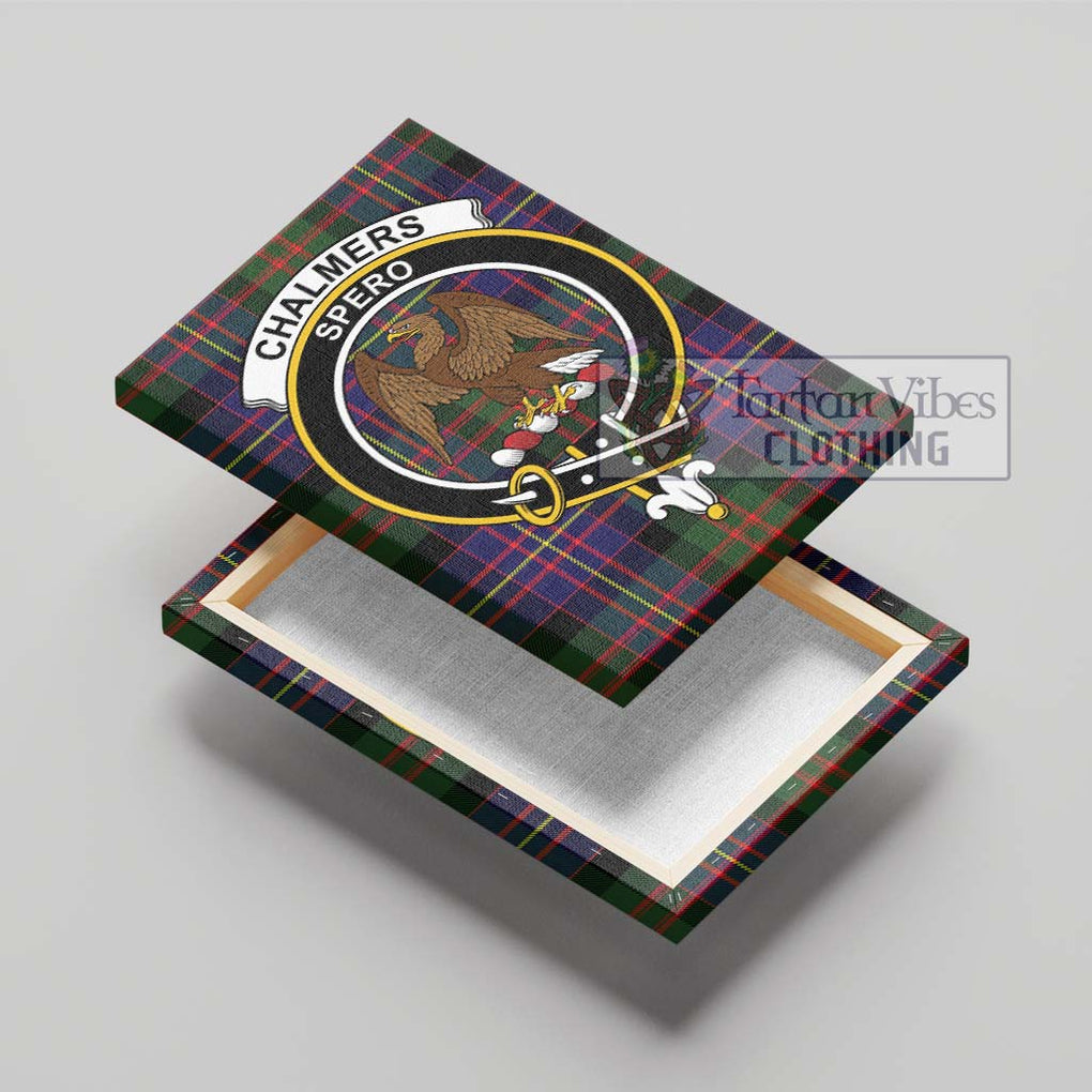Chalmers of Balnacraig Tartan Canvas Print Wall Art with Family Crest - Tartan Vibes Clothing