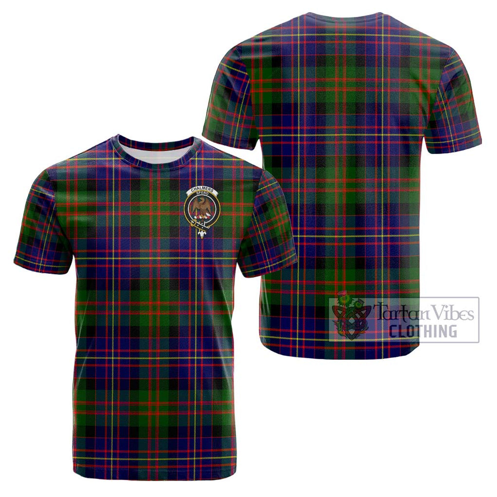 Chalmers of Balnacraig Tartan Cotton T-Shirt with Family Crest Kid's Shirt - Tartanvibesclothing Shop