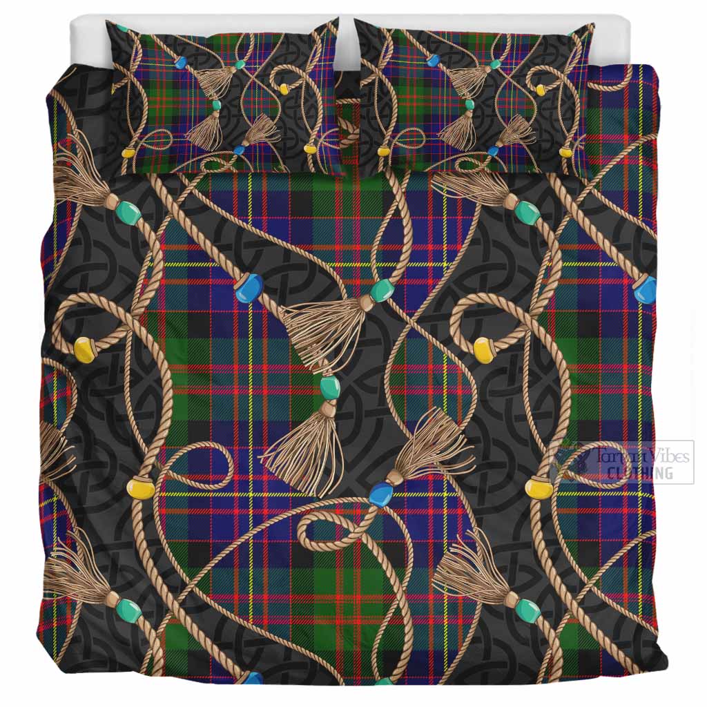Chalmers Scottish Tartan Twisted Ropes Stylized Bedding Set UK Bedding Set UK Super King 104*94 inch - Tartan Vibes Clothing