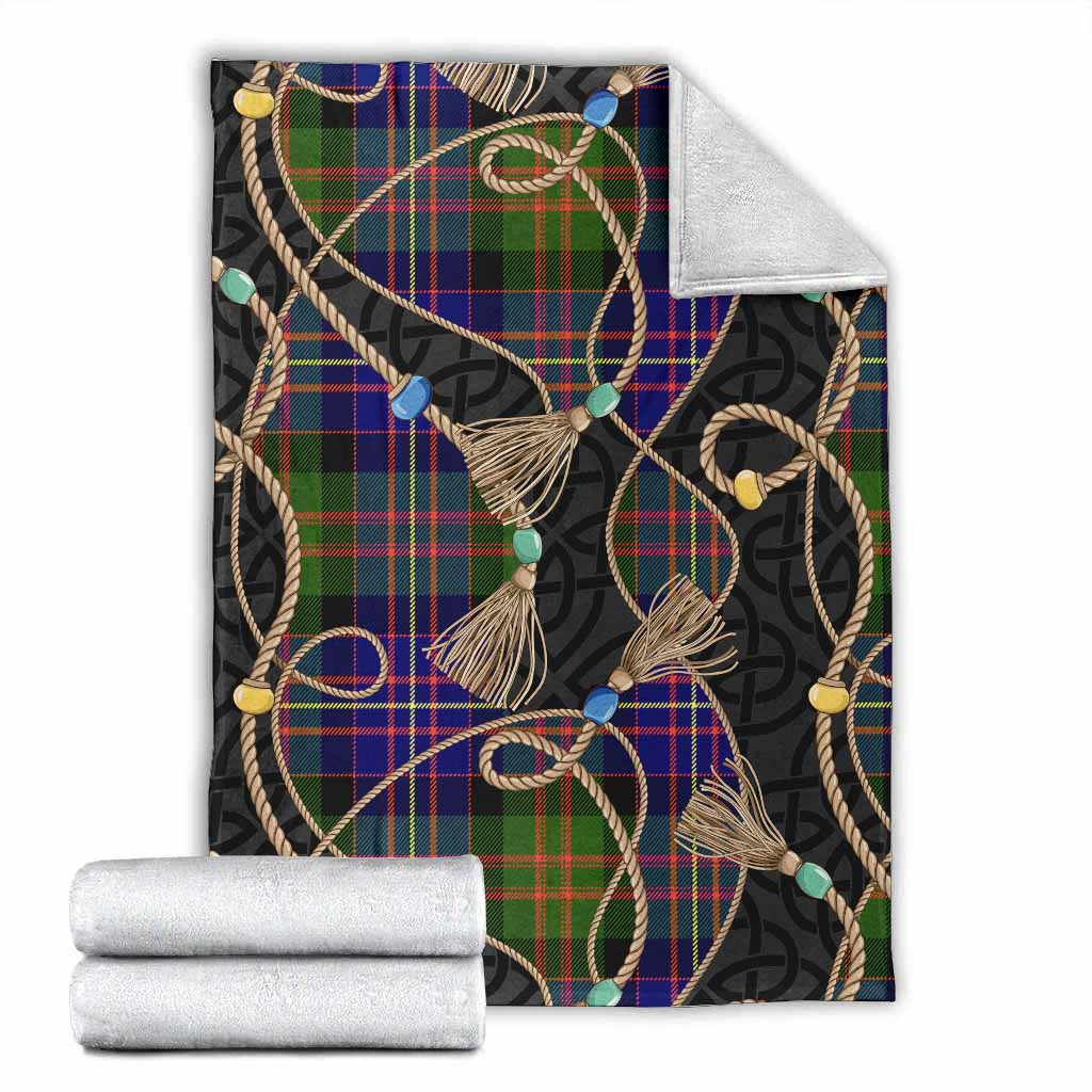 Chalmers Scottish Tartan Twisted Ropes Stylized Blanket X-Large 59 x 79 inches 150 x 200 cm - Tartan Vibes Clothing