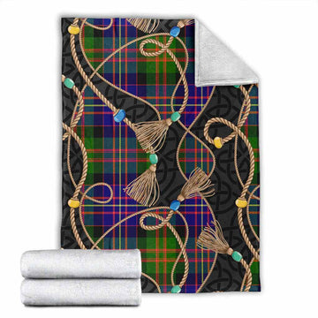 Chalmers Scottish Tartan Twisted Ropes Stylized Blanket X-Large 59 x 79 inches 150 x 200 cm - Tartan Vibes Clothing