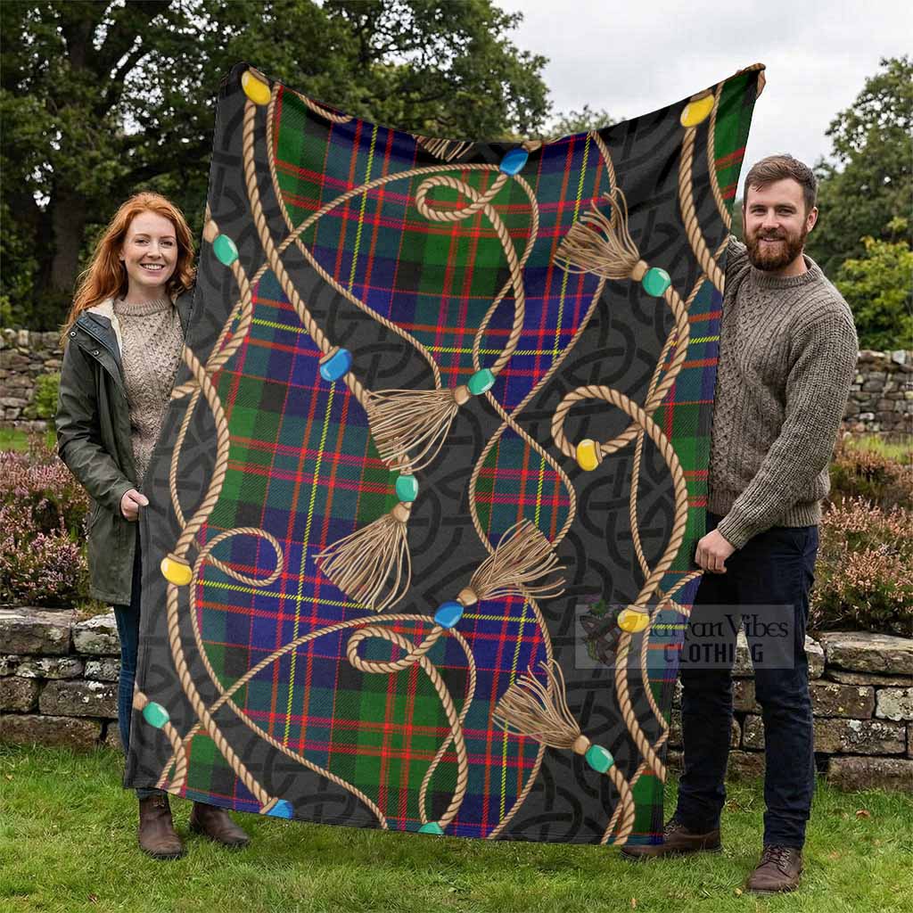 Chalmers Scottish Tartan Twisted Ropes Stylized Blanket - Tartan Vibes Clothing