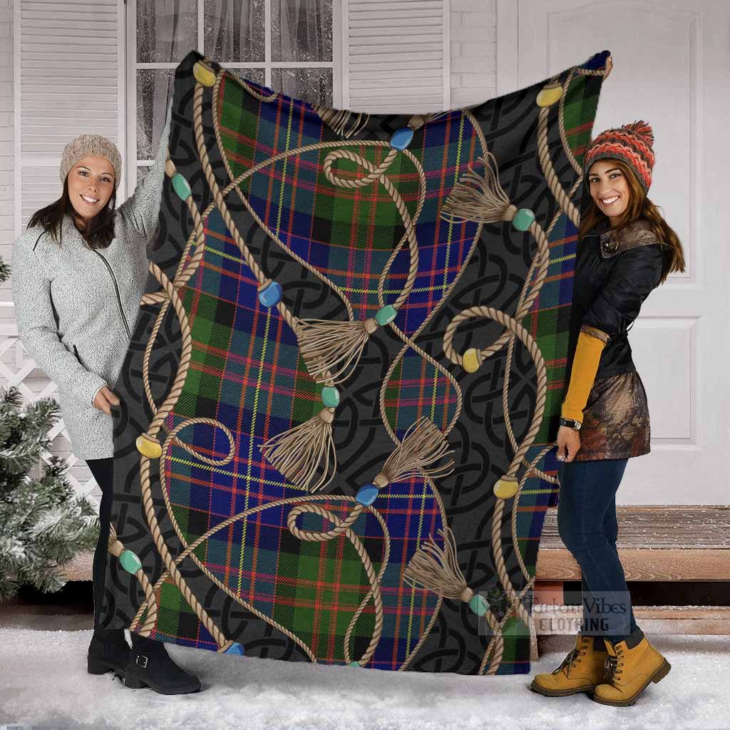 Chalmers Scottish Tartan Twisted Ropes Stylized Blanket - Tartan Vibes Clothing
