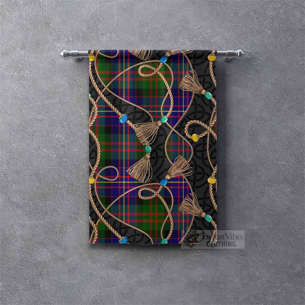Chalmers Scottish Tartan Twisted Ropes Stylized Gonfalon Rectangle - Tartan Vibes Clothing