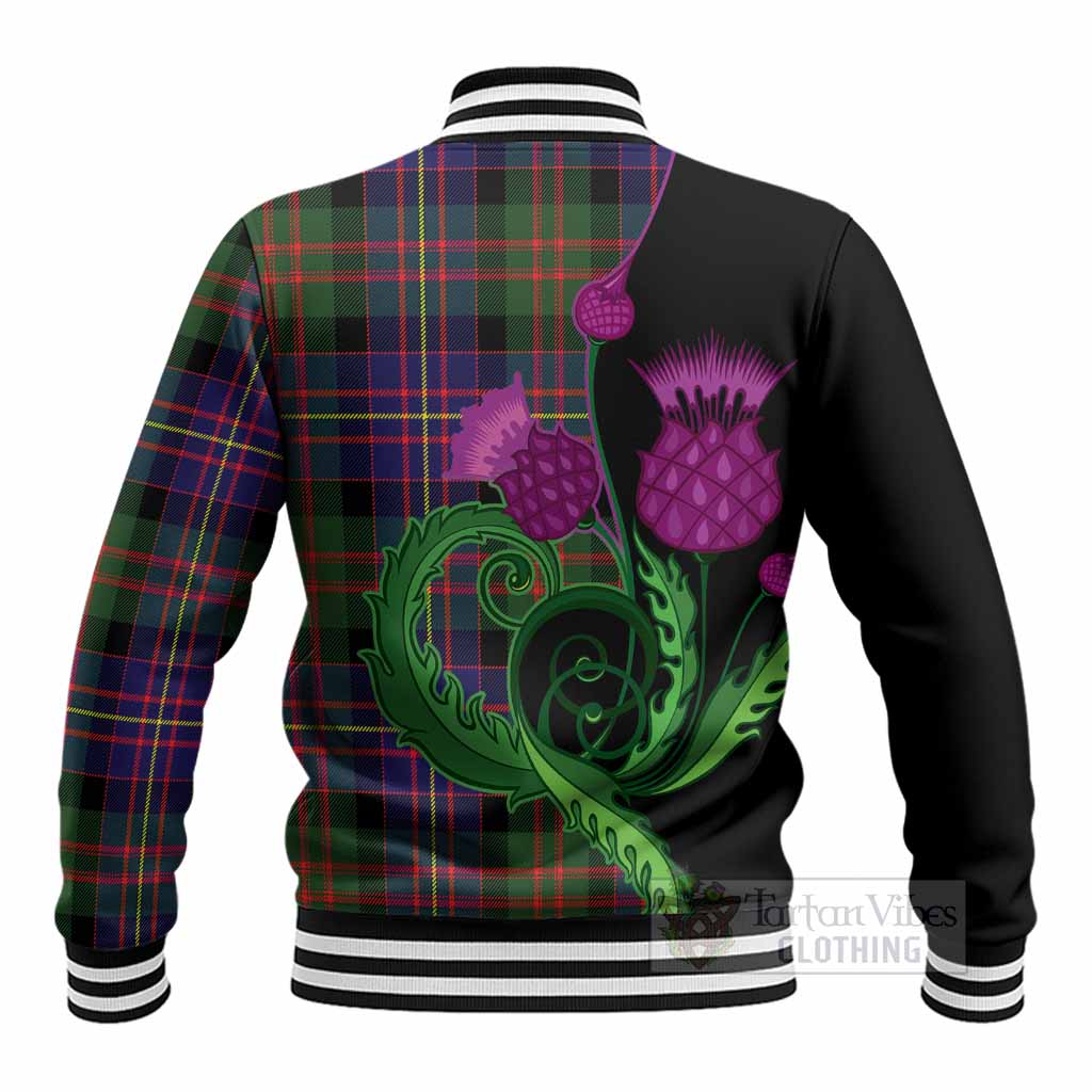 Chalmers Tartan Baseball Jacket Traditional Scottish Thistle