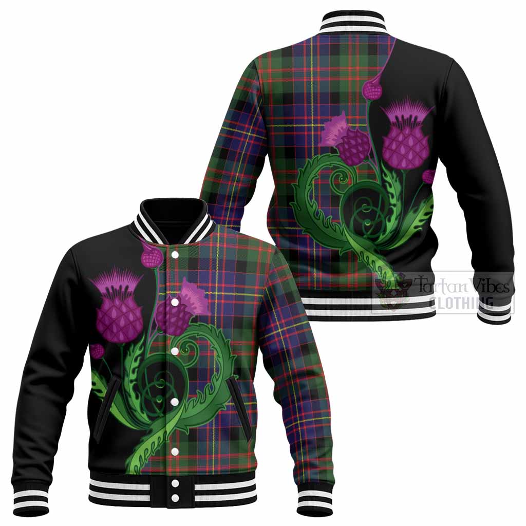 Chalmers Tartan Baseball Jacket Traditional Scottish Thistle