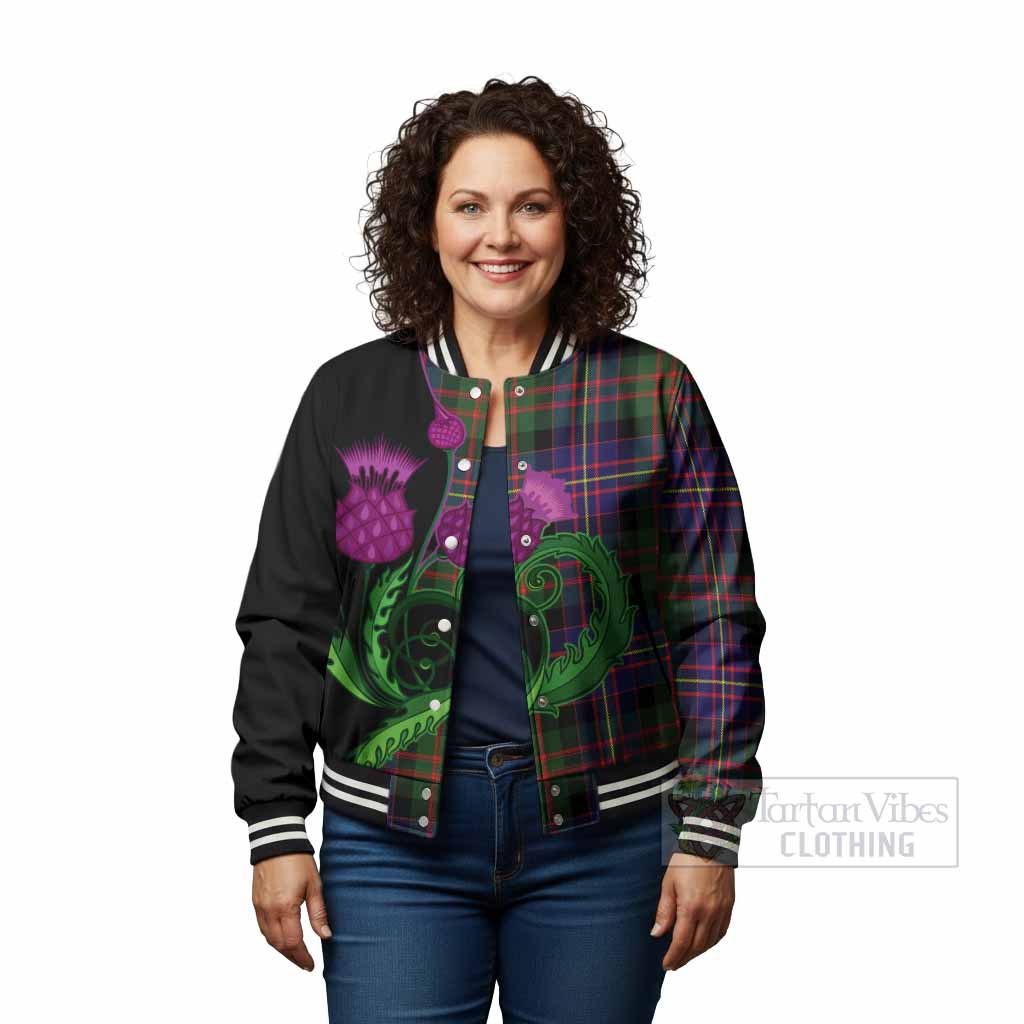 Chalmers Tartan Baseball Jacket Traditional Scottish Thistle