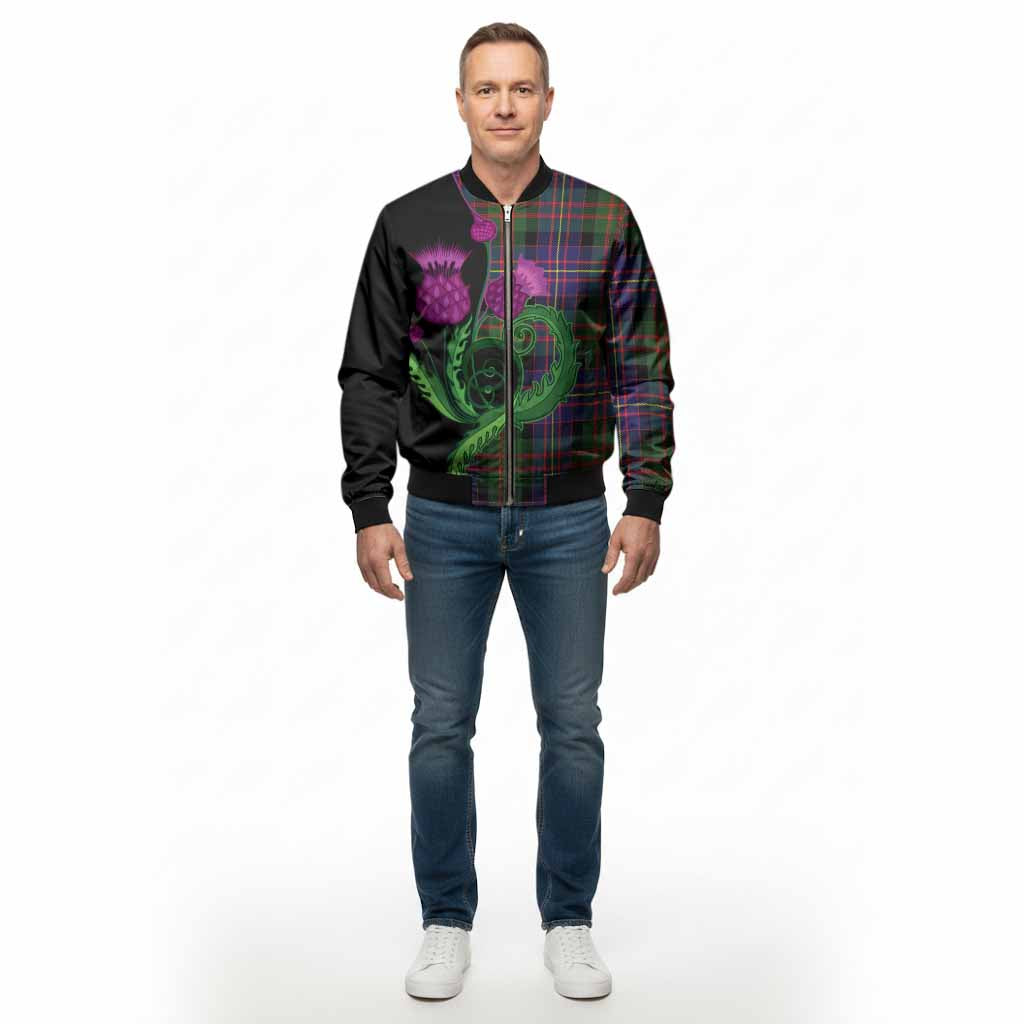 Chalmers Tartan Bomber Jacket Traditional Scottish Thistle