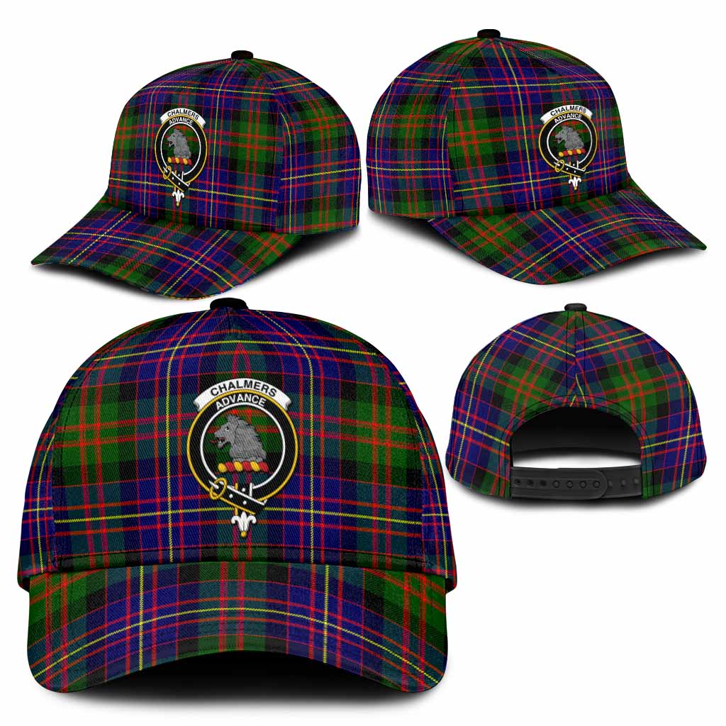 Chalmers Tartan Classic Cap with Family Crest