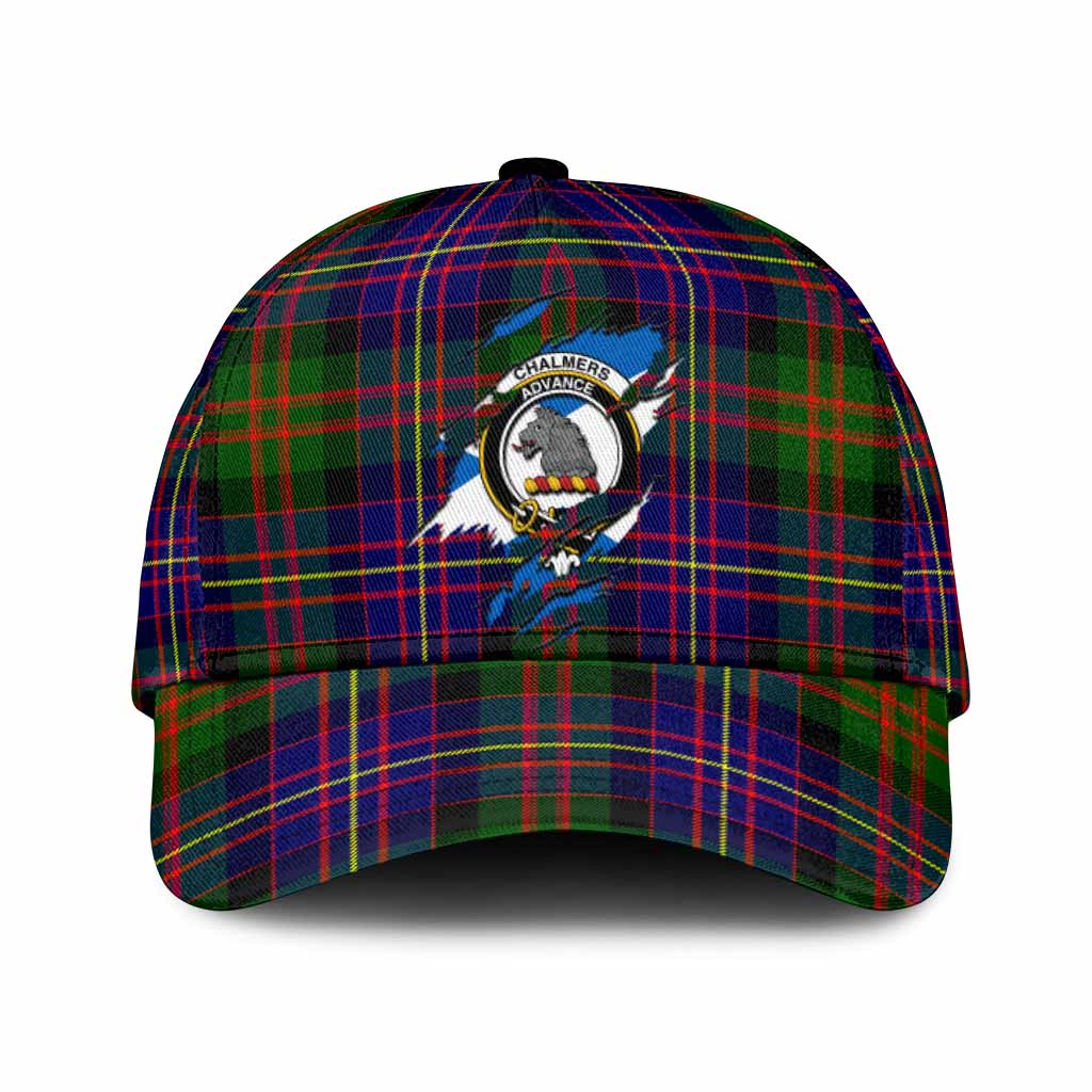 Chalmers Tartan Classic Cap with Family Crest In Me Style