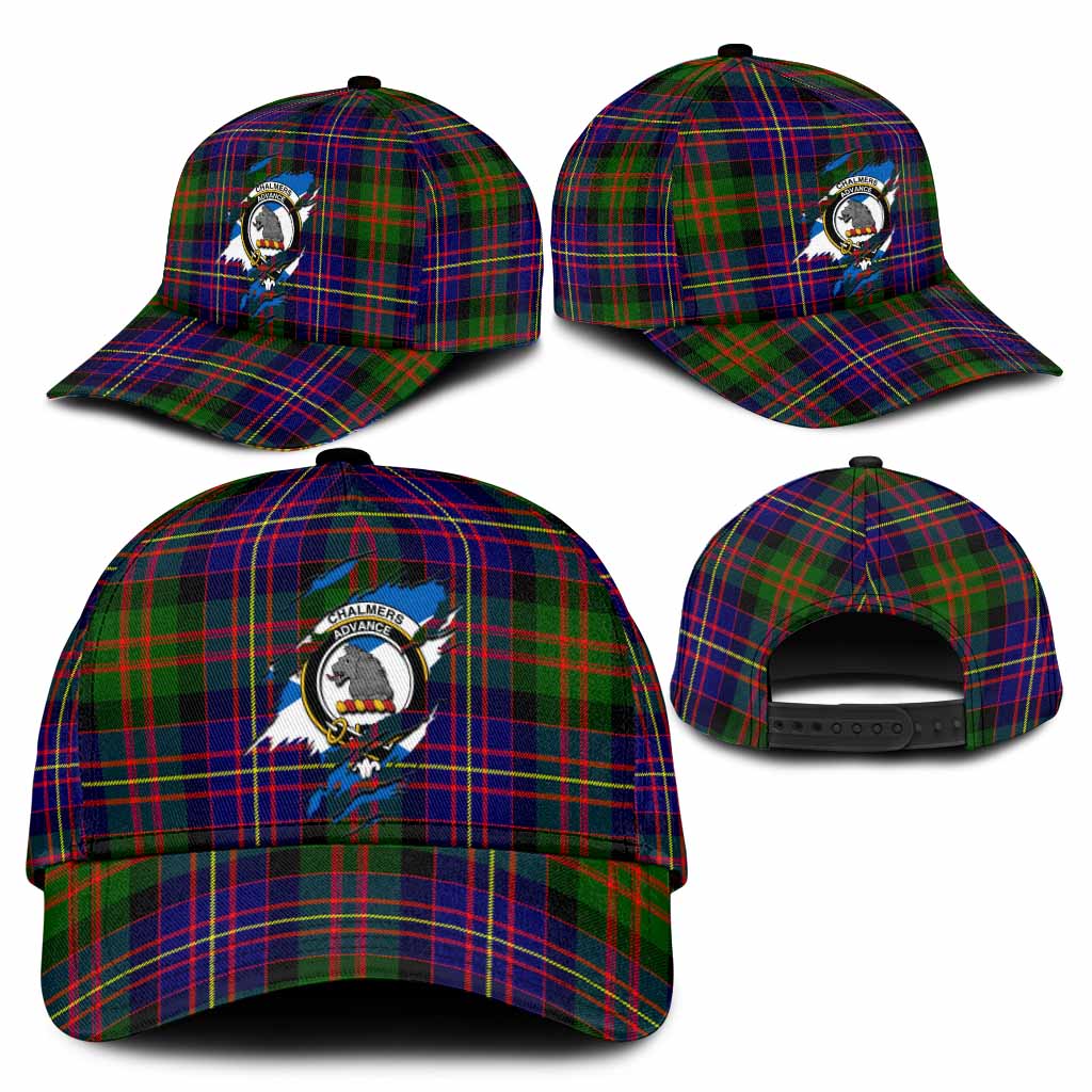 Chalmers Tartan Classic Cap with Family Crest In Me Style