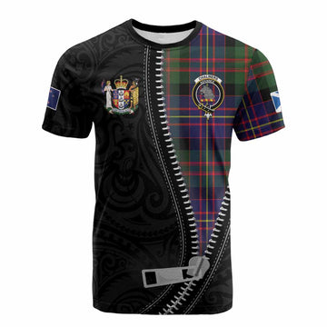 Chalmers Tartan Cotton T-shirt New Zealand Pattern Unique Zipper Stylized