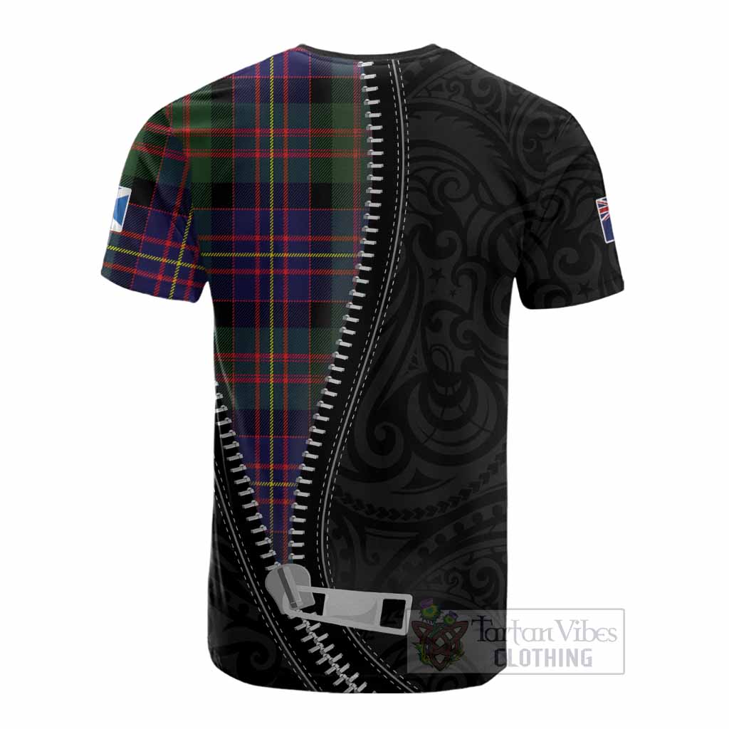 Chalmers Tartan Cotton T-shirt New Zealand Pattern Unique Zipper Stylized