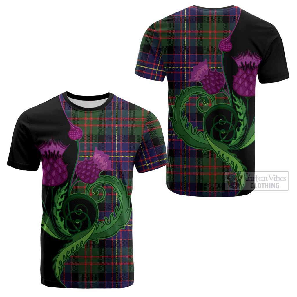 Chalmers Tartan Cotton T-shirt Traditional Scottish Thistle