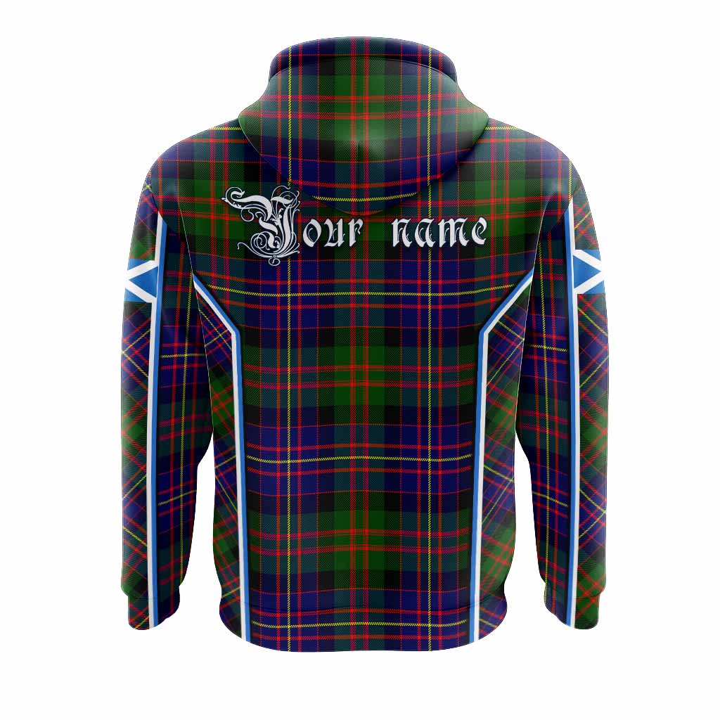 Chalmers Tartan Crest Hoodie Scotland Coat of Arm Flag Style - Tartan Vibes Clothing