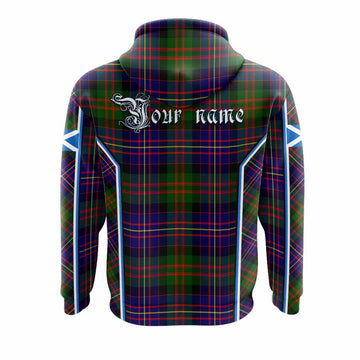 Chalmers Tartan Crest Hoodie Scotland Coat of Arm Flag Style