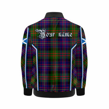 Chalmers Tartan Crest Kid Bomber Jacket Scotland Coat of Arm Flag Style