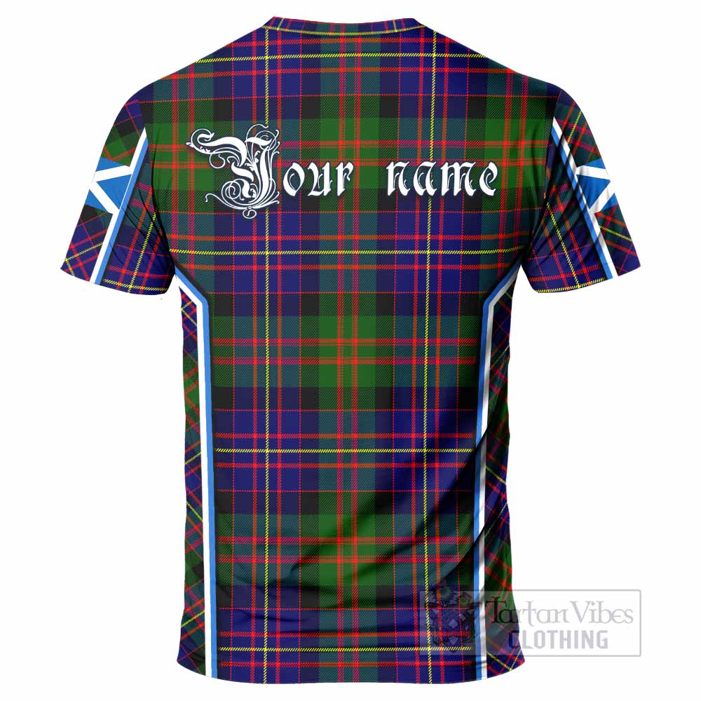 Chalmers Tartan Crest T-shirt Scotland Coat of Arm Flag Style - Tartan Vibes Clothing