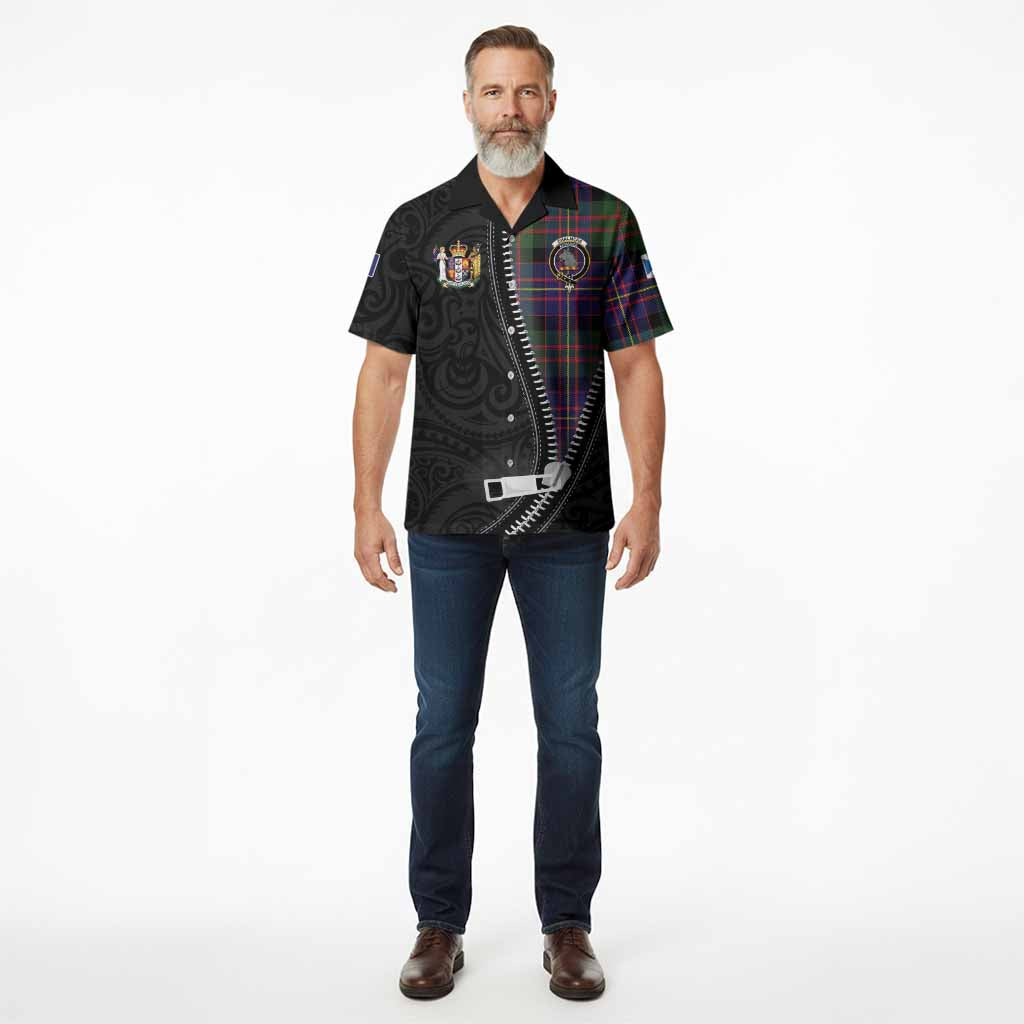 Chalmers Tartan Hawaiian Shirt New Zealand Pattern Unique Zipper Stylized