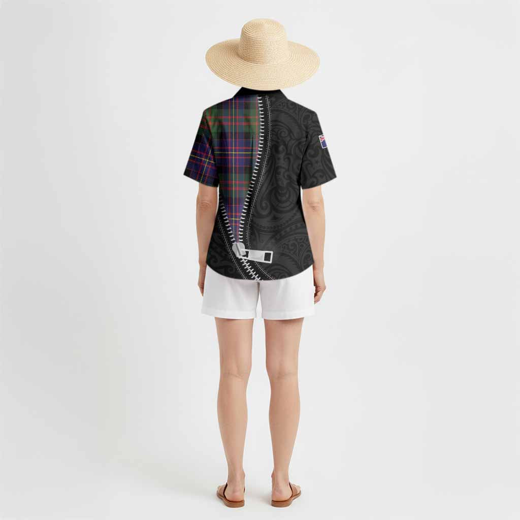 Chalmers Tartan Hawaiian Shirt New Zealand Pattern Unique Zipper Stylized