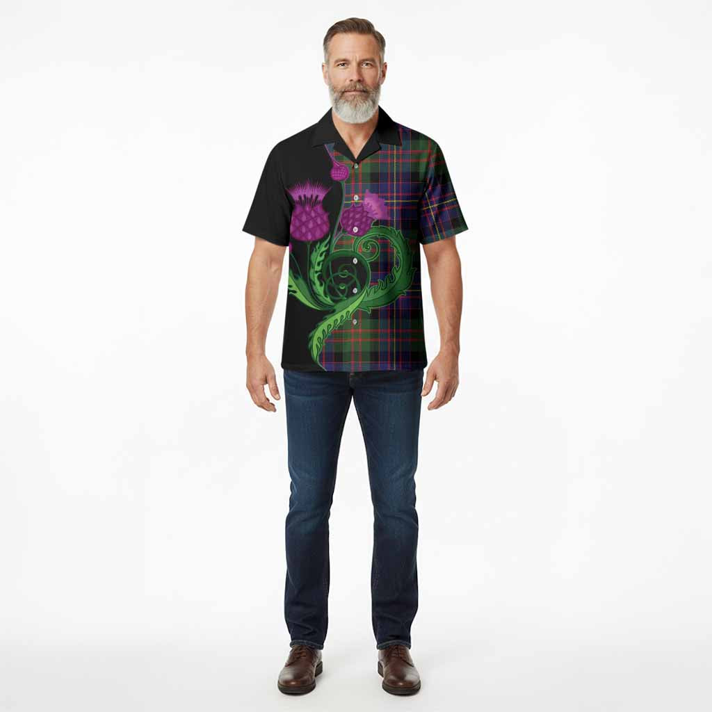 Chalmers Tartan Hawaiian Shirt Traditional Scottish Thistle