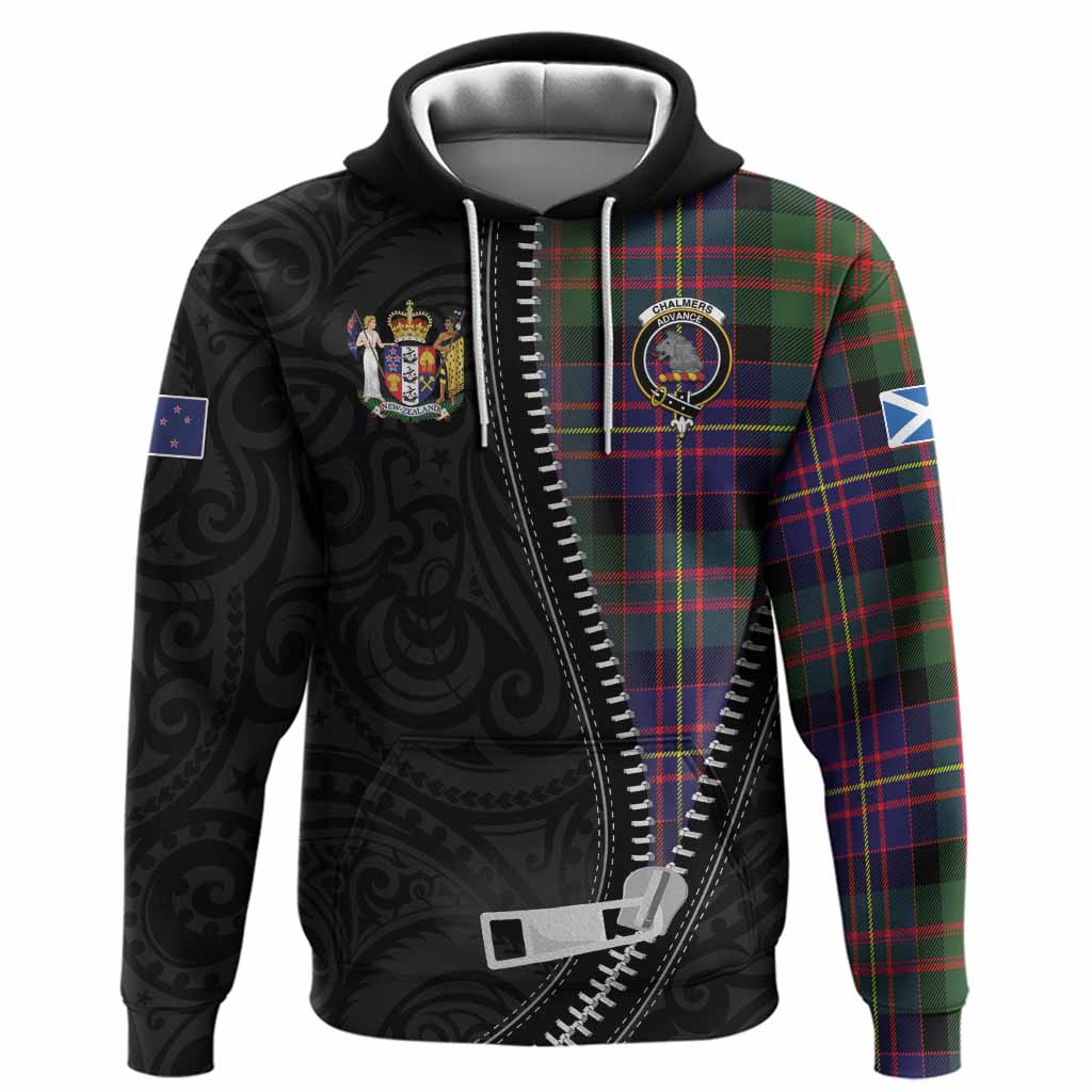 Chalmers Tartan Hoodie New Zealand Pattern Unique Zipper Stylized