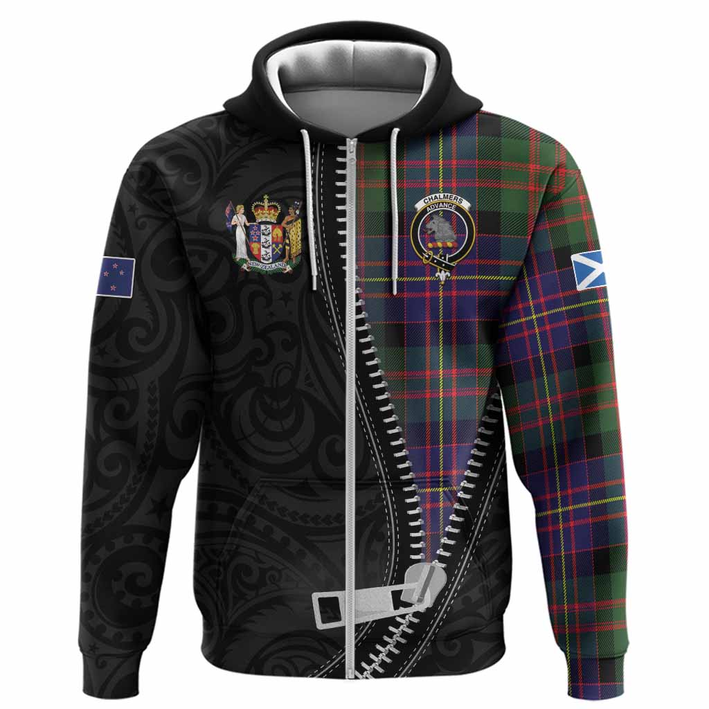 Chalmers Tartan Hoodie New Zealand Pattern Unique Zipper Stylized