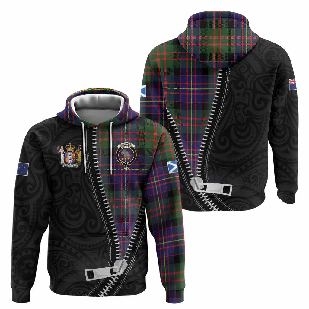 Chalmers Tartan Hoodie New Zealand Pattern Unique Zipper Stylized