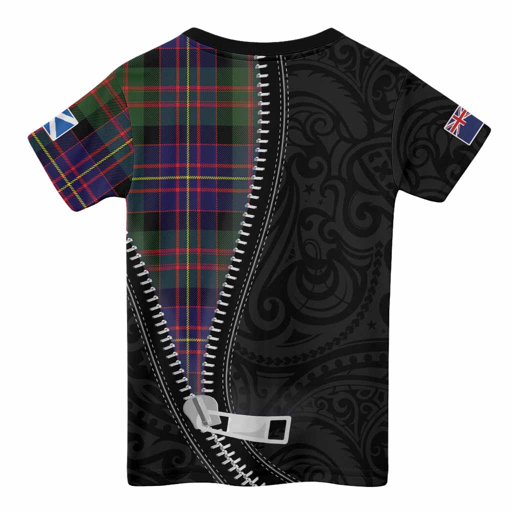 Chalmers Tartan Kid T-shirt New Zealand Pattern Unique Zipper Stylized