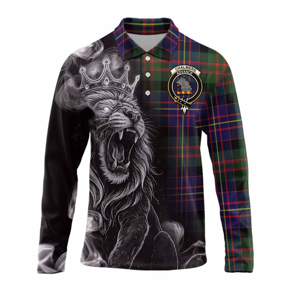 Chalmers Tartan Long Sleeve Polo Shirt Roaring Lion Heritage