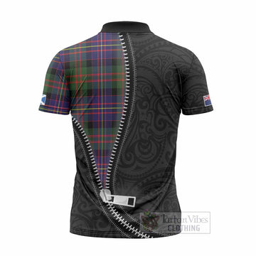 Chalmers Tartan Zipper Polo Shirt New Zealand Pattern Unique Zipper Stylized