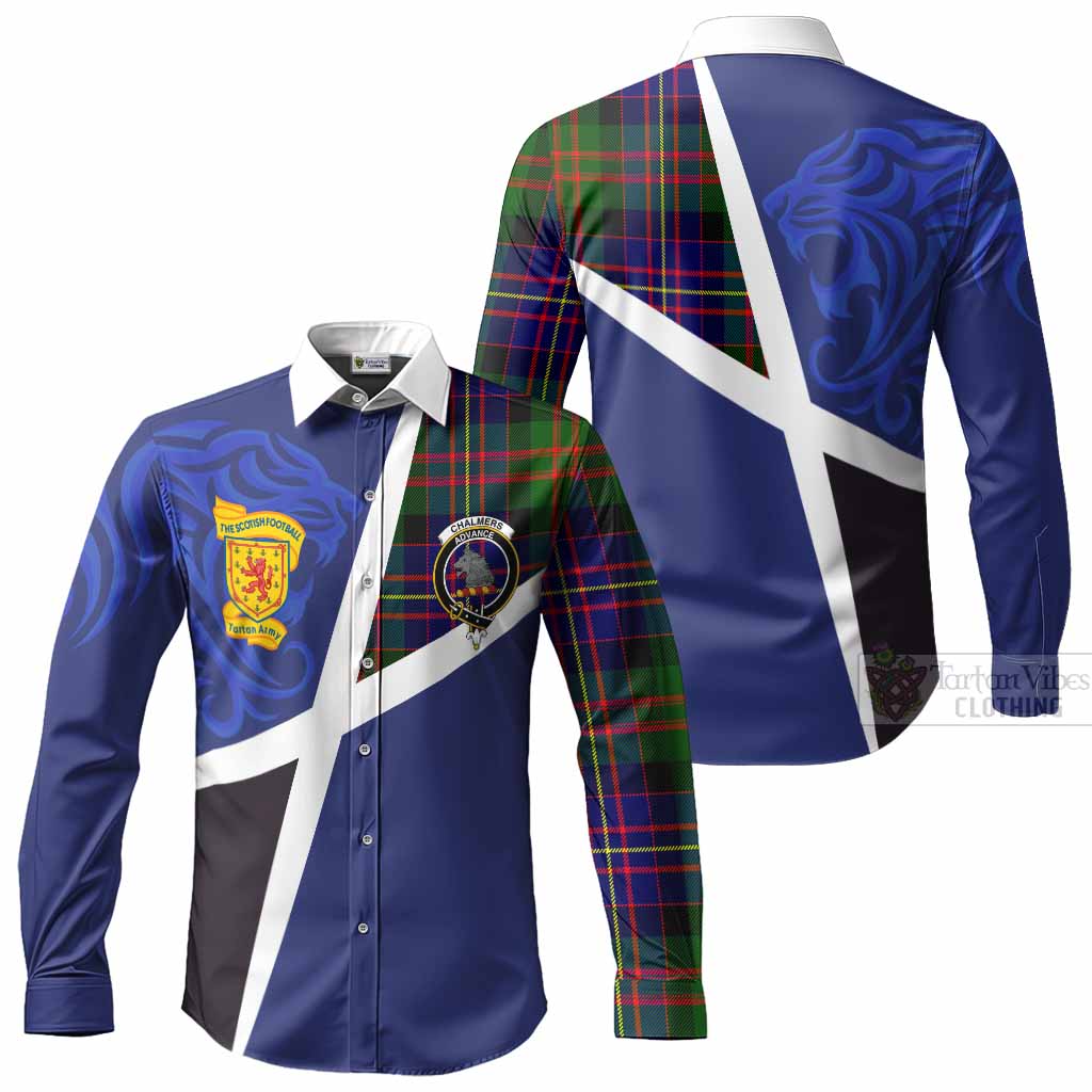 Chalmers The Scottish Football Crest Long Sleeve Button Shirts Lion-Tartan Army